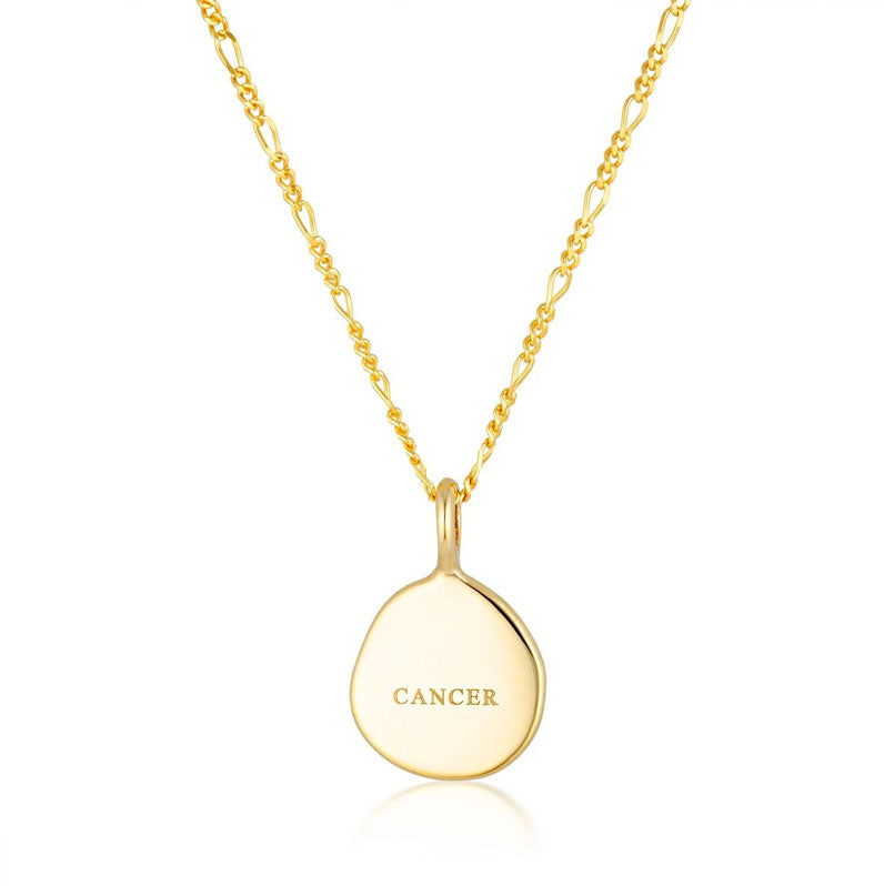 Linda Tahija Cancer Zodiac Figaro Necklace Gold