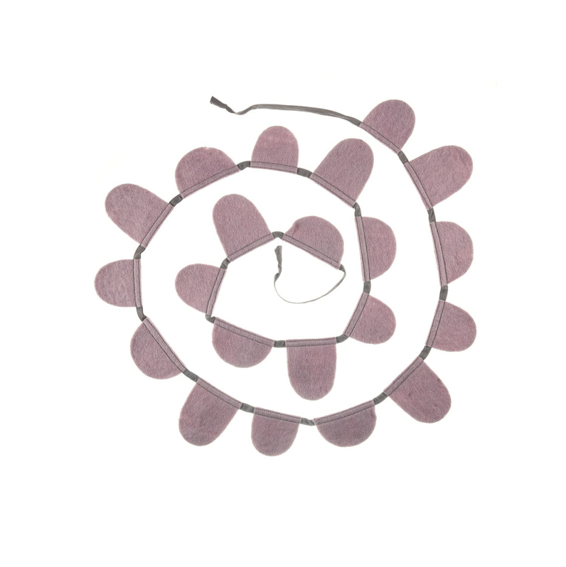 Muskhane Round flag garland - felt & cotton 200cm