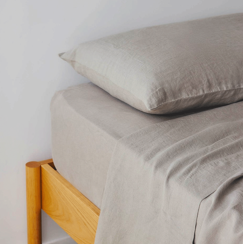 Citta Linen Fitted Sheet - Puddle