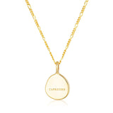 Linda Tahija Capricorn Zodiac Figaro Necklace Gold