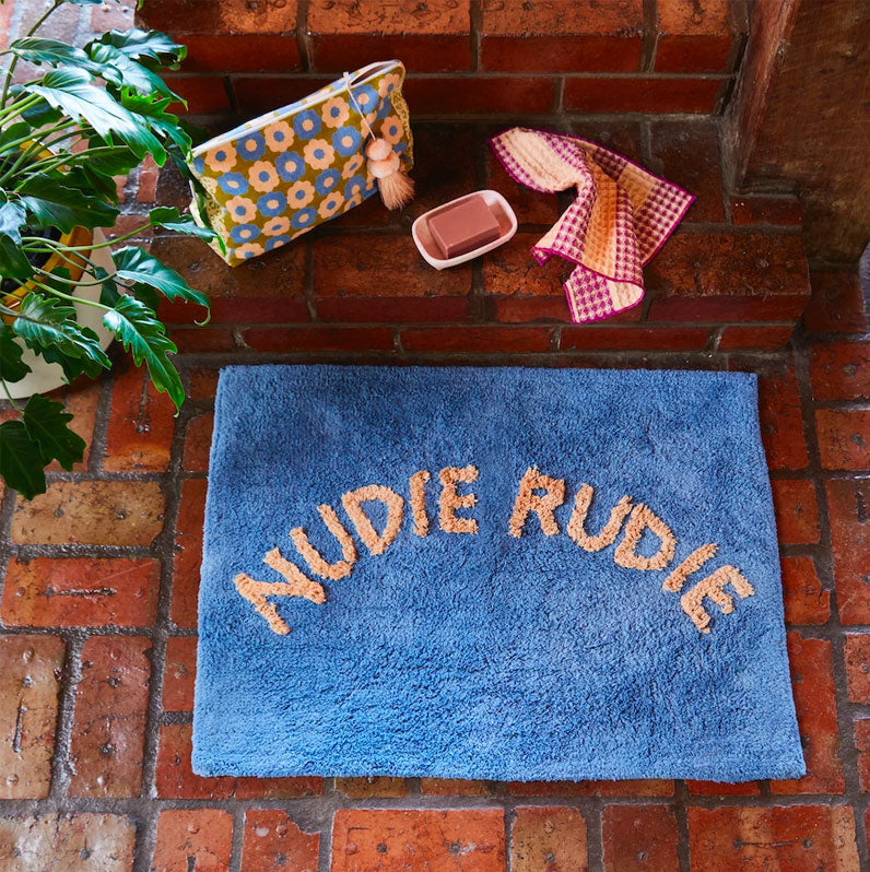 Sage & Clare Tula Nudie Rudie Bath Mat - Cornflower