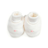 Dimples Merino Booties Cream Rose