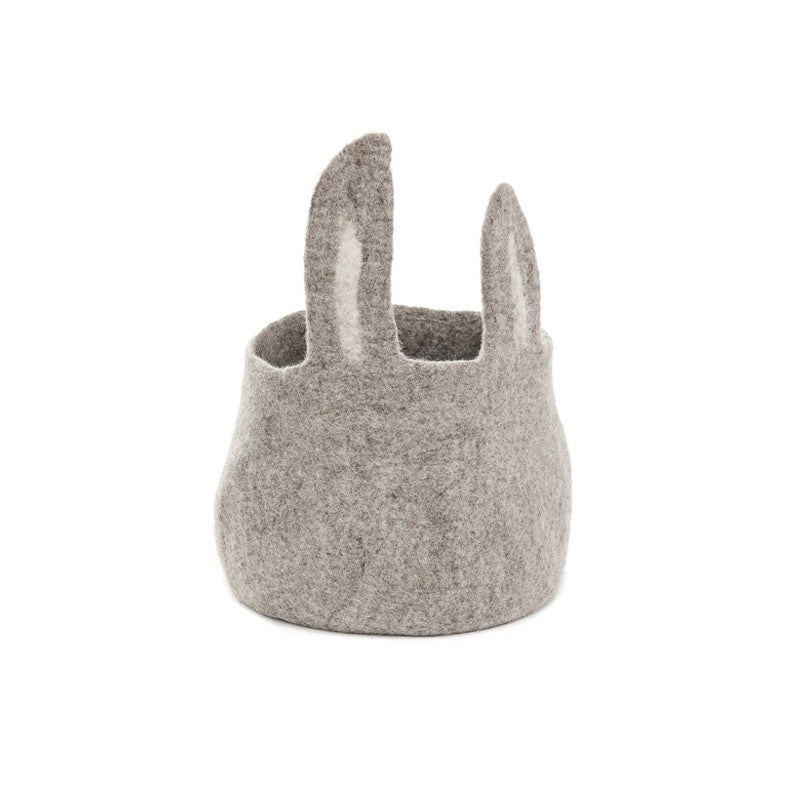 Pasu Bunny calabash 100 % felt / light stone / M - dia 30 cm h 26