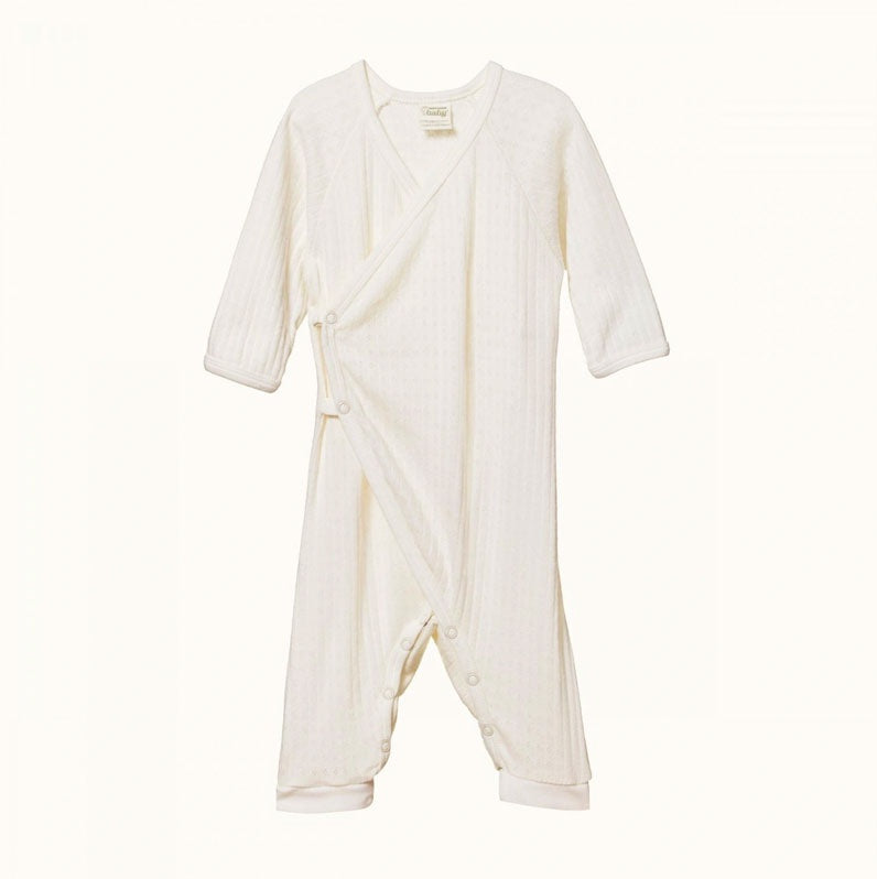 Nature Baby Kimono Stretch & Grow Pointelle Natural