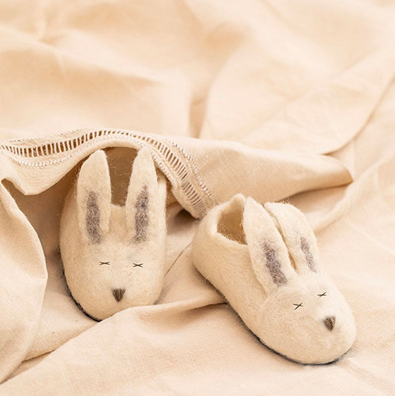 Muskhane Felt Bunny Slippers
