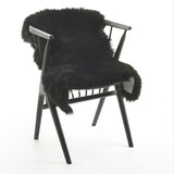 Natures Collection Long Wool Sheepskin Black