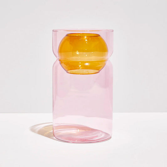 Fazeek Balance Vase - Pink/Amber