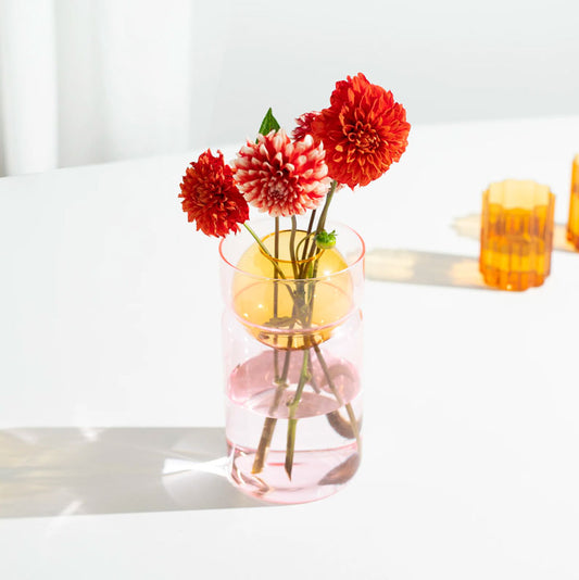 Fazeek Balance Vase - Pink/Amber