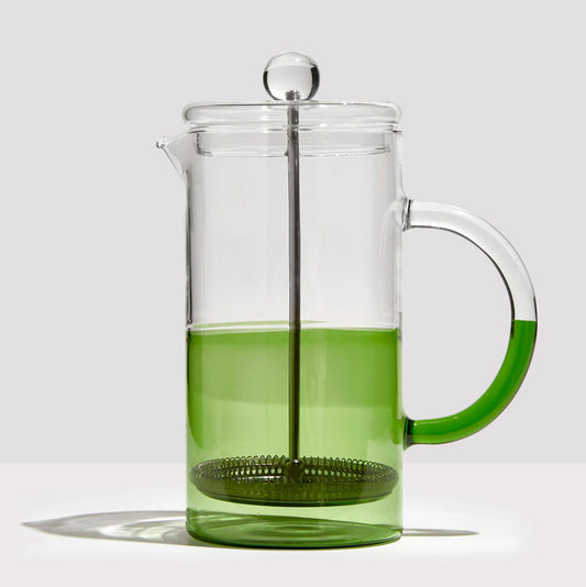 Fazeek Two Tone Coffee Plunger - Clear/Green