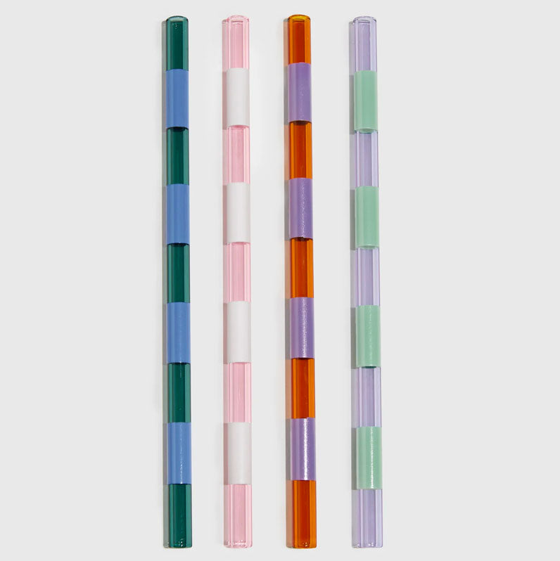 Fazeek Stripe Straws - 4 Pack