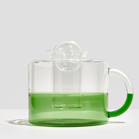 Fazeek Two Tone Teapot - Clear/Green