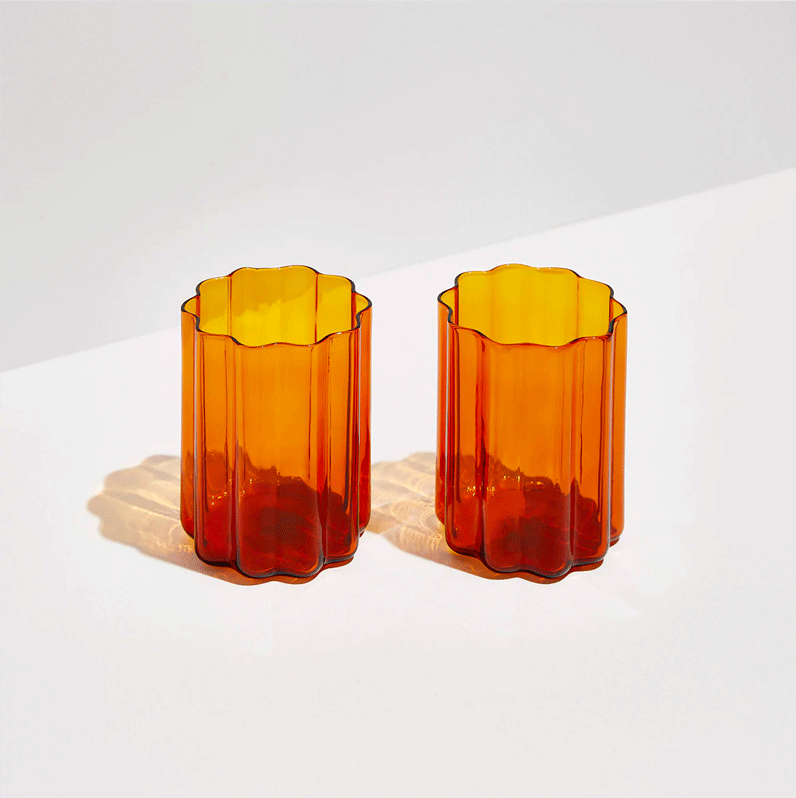 Fazeek Wave Glass 2 Set Amber