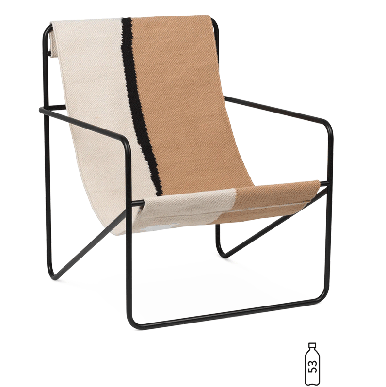 Ferm Living Desert Lounge Chair - Black/Soil