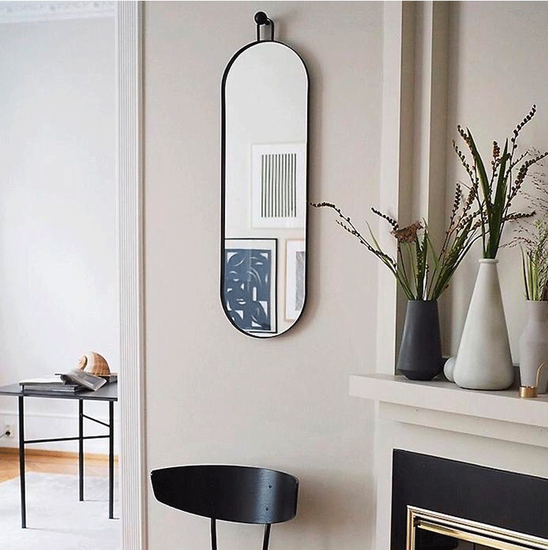 Ferm Living Poise Oval Mirror - Black