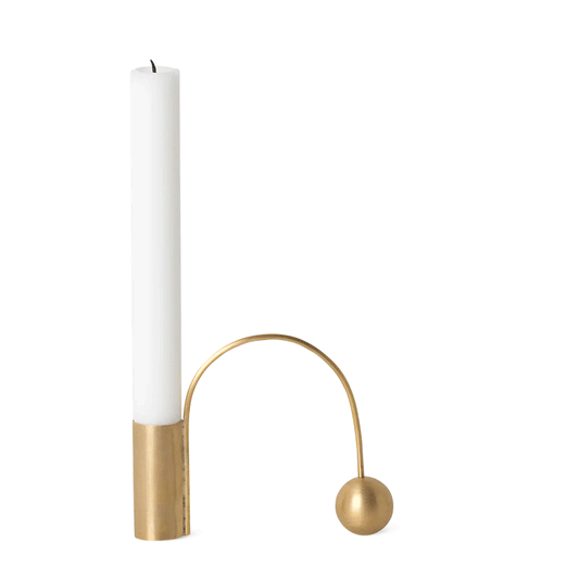 Ferm Living Balance Candle Holder - Brass - Green