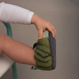 Muskhane Felt Tiger Slippers Green