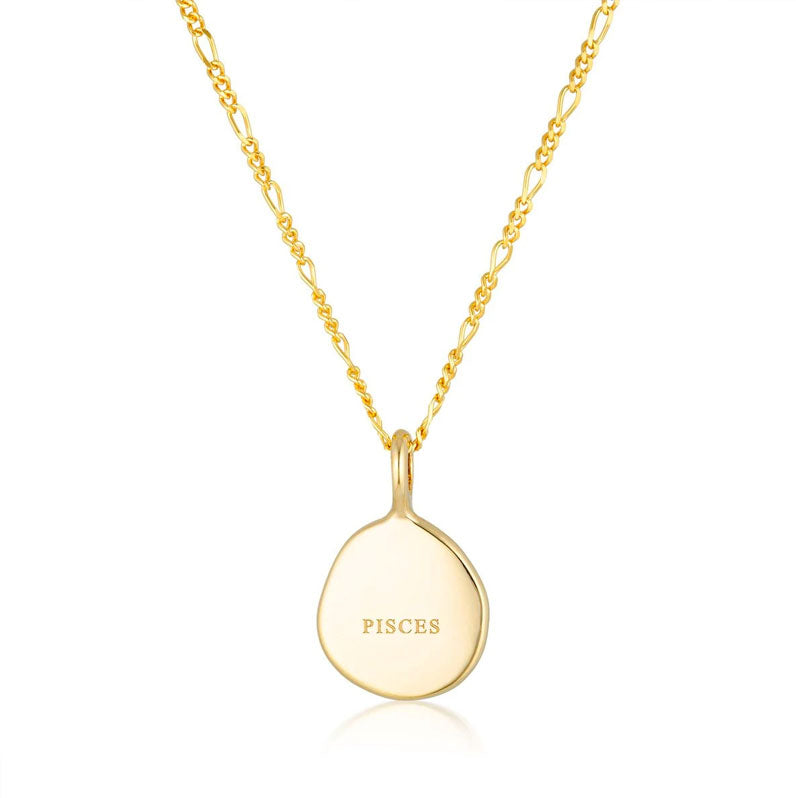 Linda Tahija Pisces Zodiac Figaro Necklace Gold