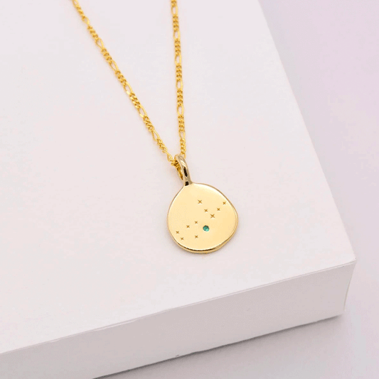 Linda Tahija Virgo Zodiac Figaro Necklace Gold