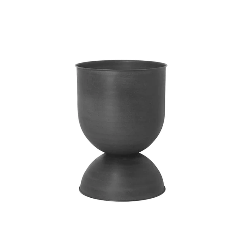 Ferm Living Hourglass Pot - Small - Black/Dark Grey