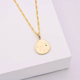 Linda Tahija Capricorn Zodiac Figaro Necklace Gold