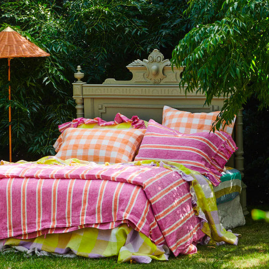 Society Of Wanderers Peaches & Cream Pillowcase Sets Ruffle