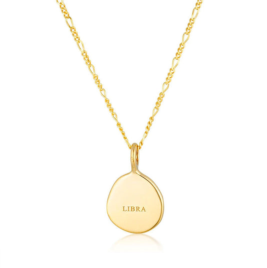 Linda Tahija Libra Zodiac Figaro Necklace Gold