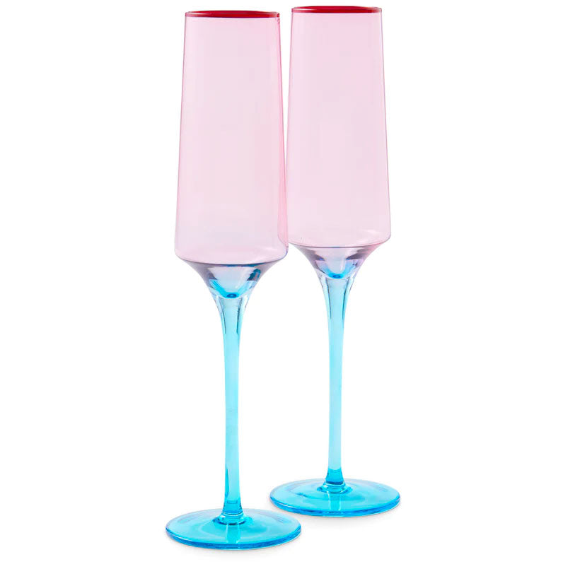 Kip & Co Rose With A Twist Champagne Glass 2P