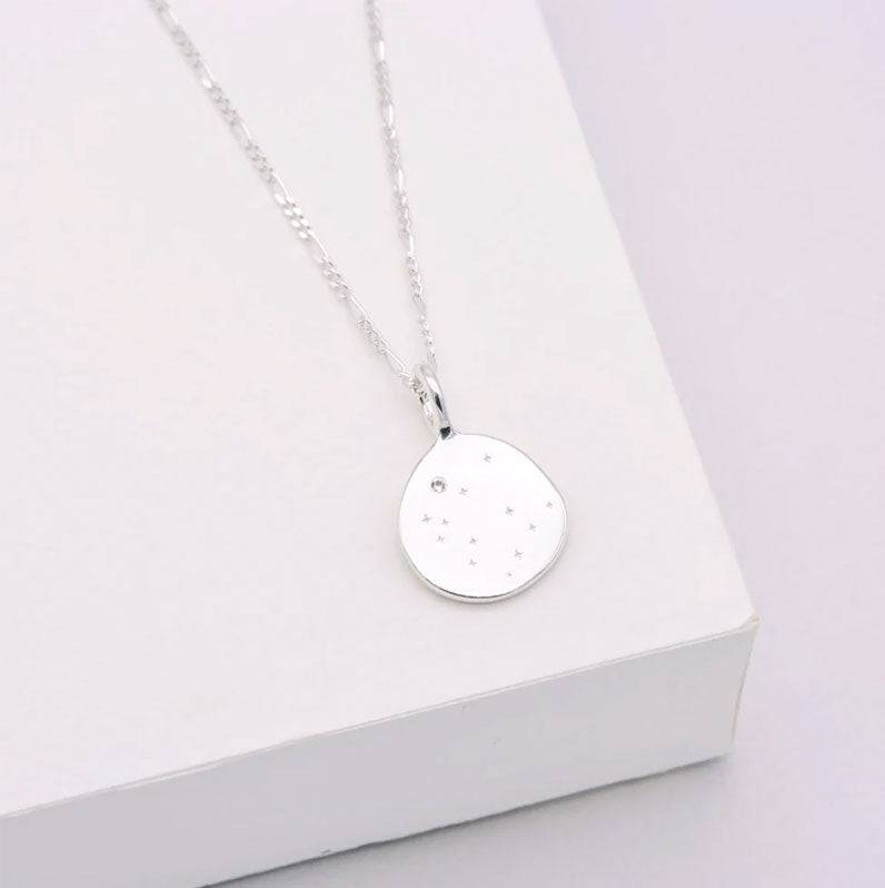 Linda Tahija Gemini Zodiac Figaro Necklace Silver