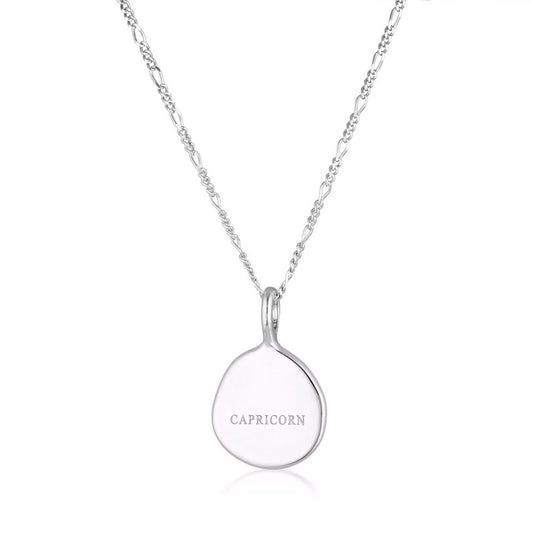 Linda Tahija Capricorn Zodiac Figaro Necklace Silver