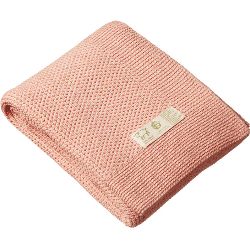 Nature Baby Merino Knit Blanket - Rose Dust