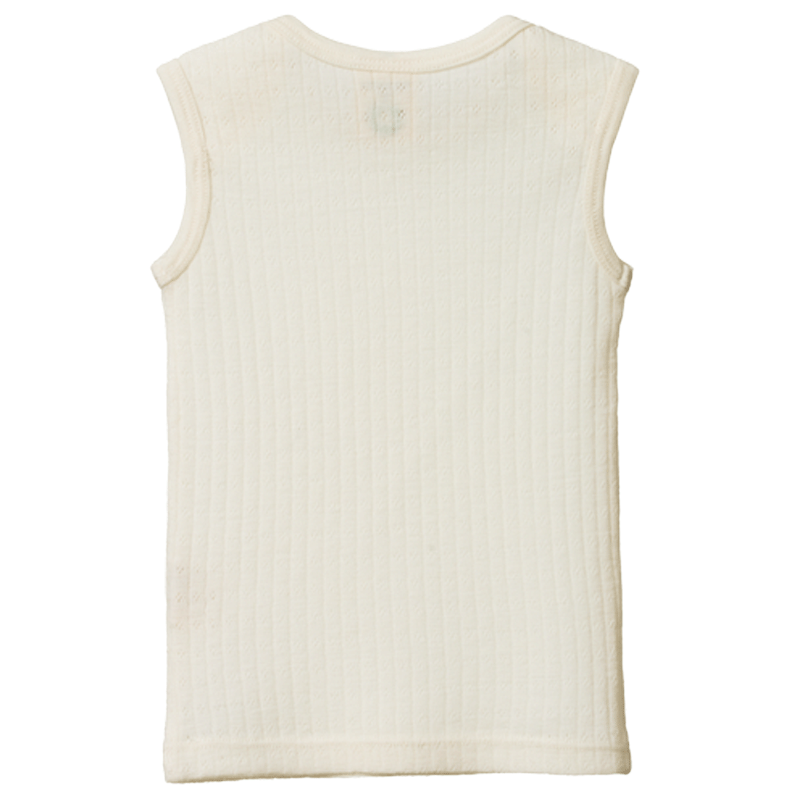 Nature Baby Merino Pointelle Singlet Natural