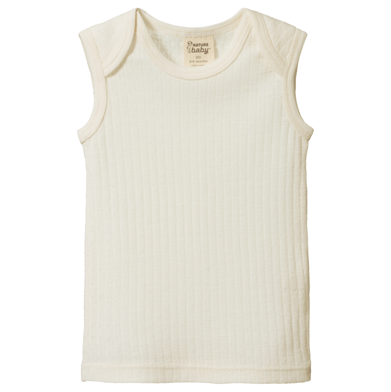 Nature Baby Merino Pointelle Singlet Natural