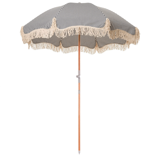 The Premium Beach Umbrella - Laurens Navy Stripe