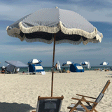The Premium Beach Umbrella - Laurens Navy Stripe