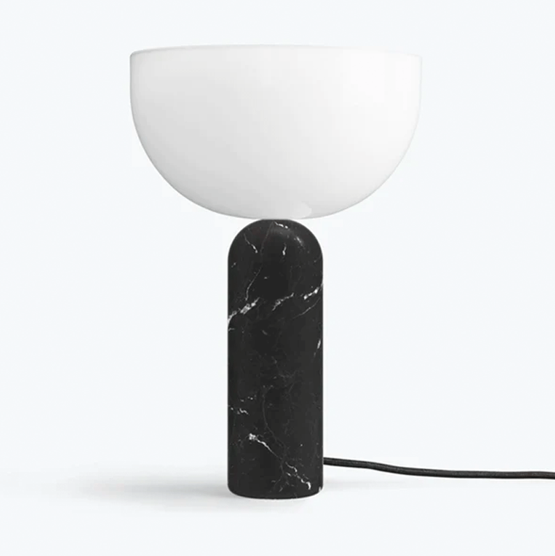 New Works Kizu Table Lamp Large Black Marble