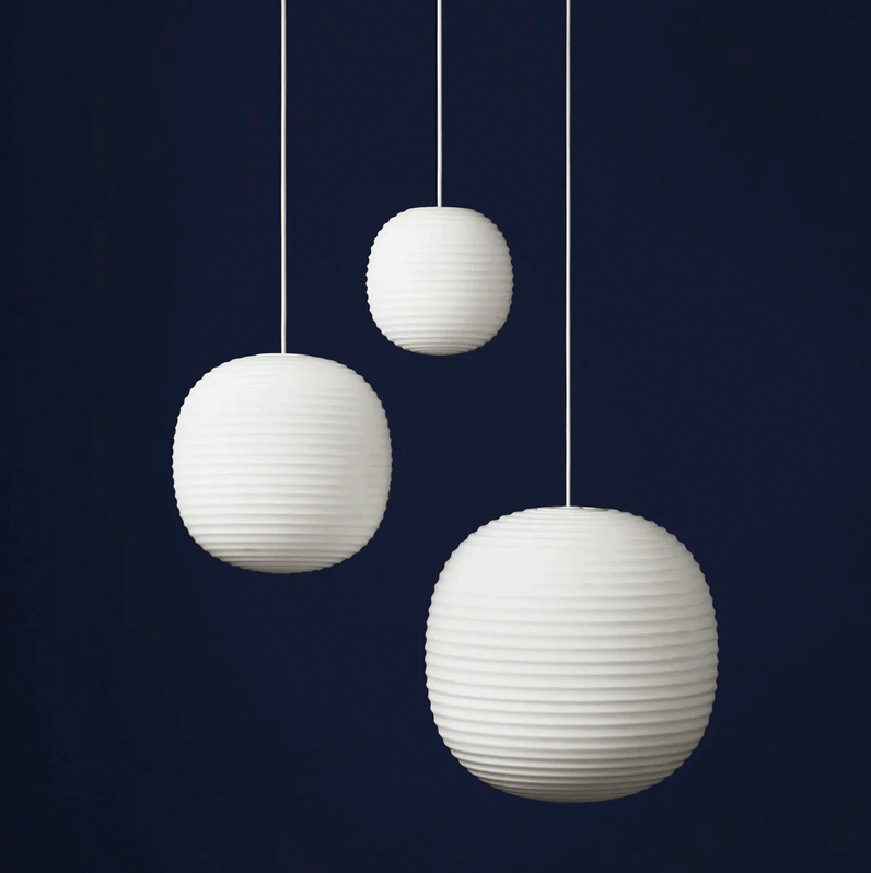 New Works Lantern Pendant - White Large