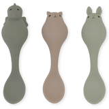 Konges Sløyd Friends 3 Pack Silicone Spoons Onyx
