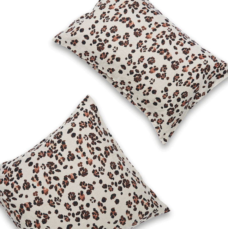 Society Of Wanderers European - Pillowcase Set -Leopard