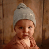 Nature Baby Alpine Pom Pom Beanie - Light Grey Marl