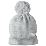Nature Baby Alpine Pom Pom Beanie - Light Grey Marl