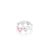Stolen Girlfriends Club Band Of Hearts Ring Rose Quartz
