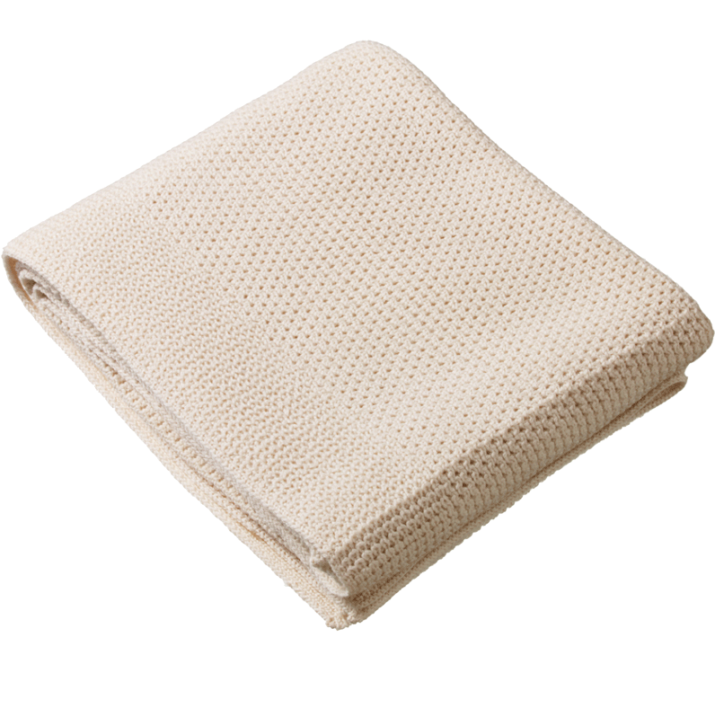 Nature Baby Merino Knit Blanket - Natural