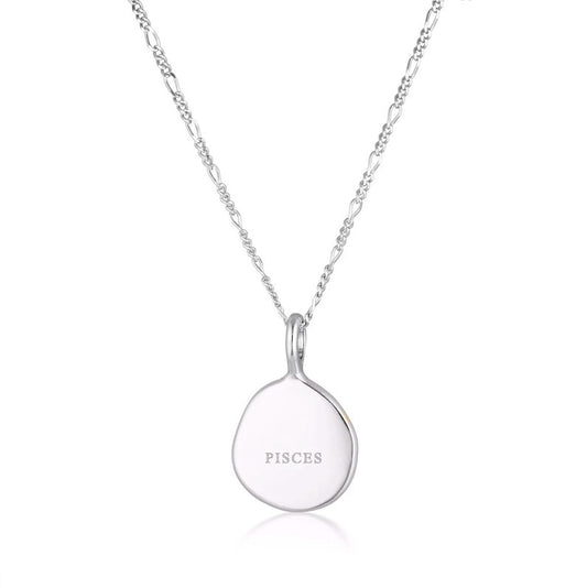 Linda Tahija Pisces Zodiac Figaro Necklace Silver