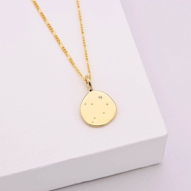 Linda Tahija Libra Zodiac Figaro Necklace Gold