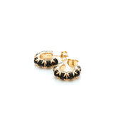 Stolen Girlfriends Club Halo Cluster Earring Onyx Gold Plated