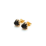 Stolen Girlfriends Club Love Claw Earrings Onyx Gold Plated