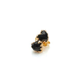 Stolen Girlfriends Club Love Claw Earrings Onyx Gold Plated