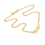 Stolen Girlfriends Club Heart Script Necklace Gold Plated