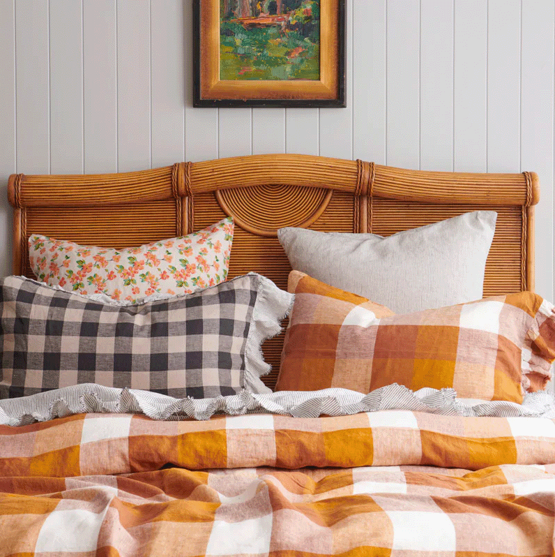 Society Of Wanderers Biscuit Check Duvet Cover