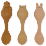 Konges Sløyd Friends 3 Pack Silicone Spoons Rose Caramel